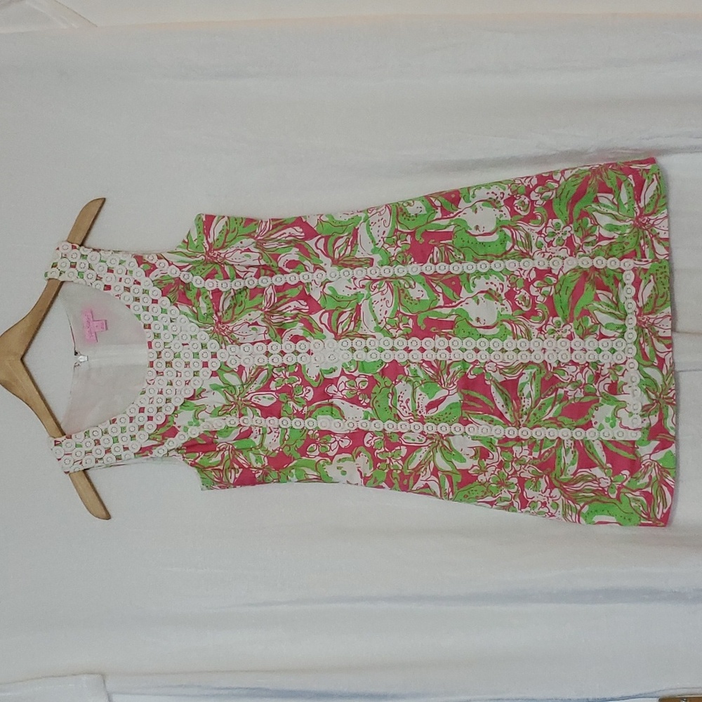Lilly Pulitzer Pink and Green Floral Dress
